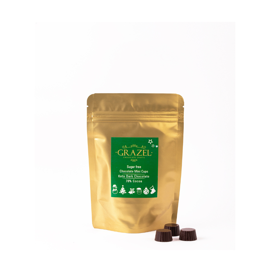 Sugar free Dark Chocolate - Mini Cups for hot chocolate