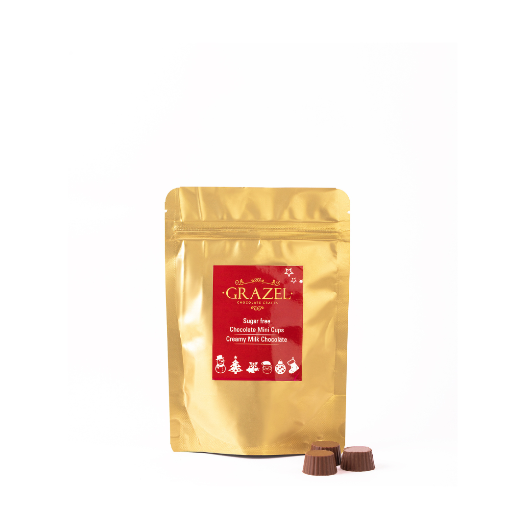 Sugar free Milk Chocolate - Mini Cups for hot chocolate