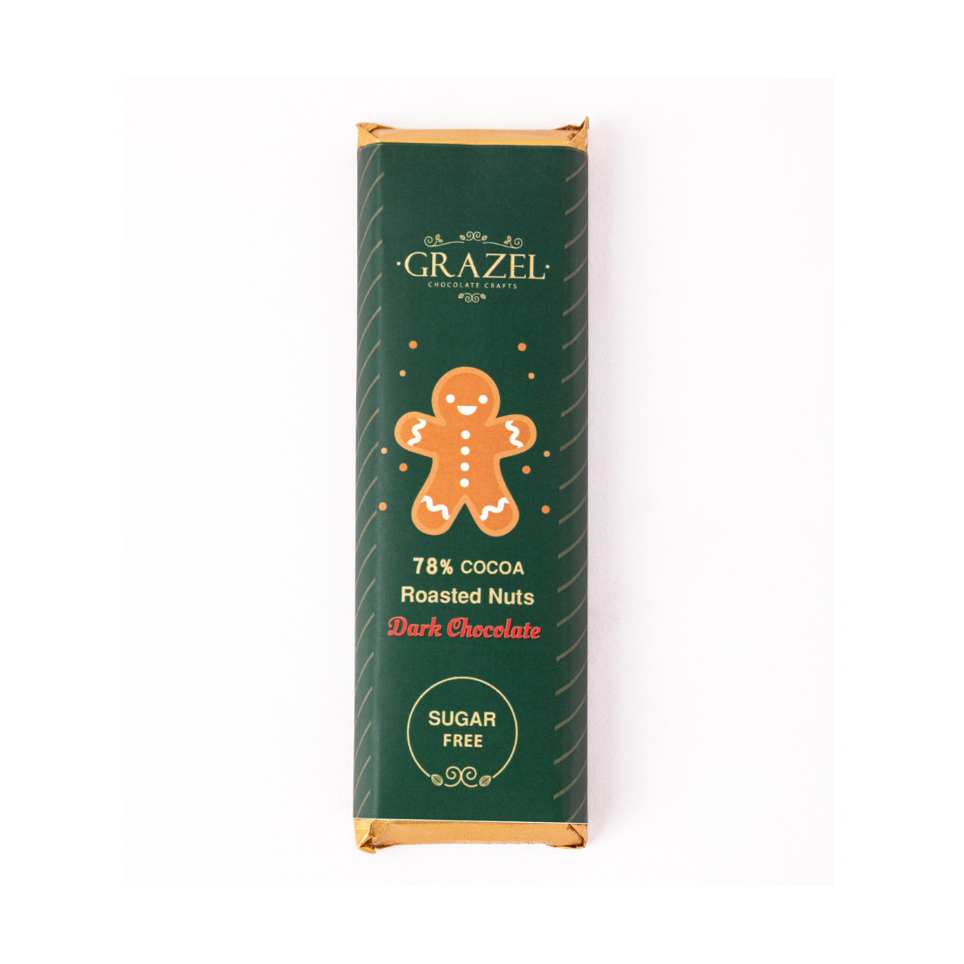 Sugar free Dark chocolate & Roasted Nuts-Christmas Edition