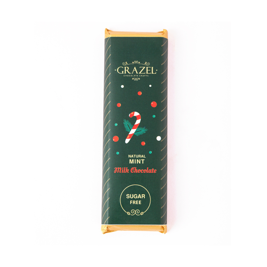 Sugar free Milk Chocolate with mint-Christmas Edition