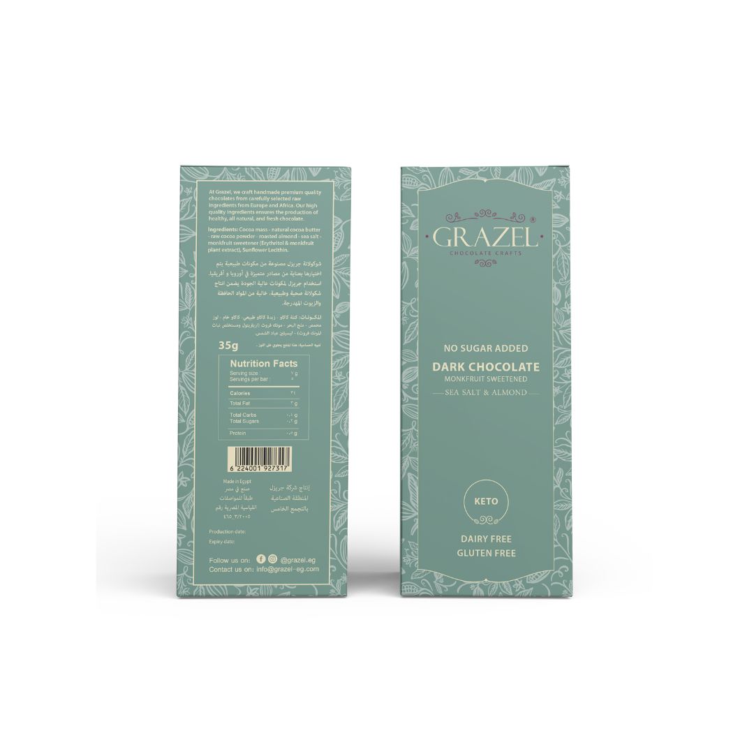 Sugar Free Dark Chocolate Sea Salt & Almond