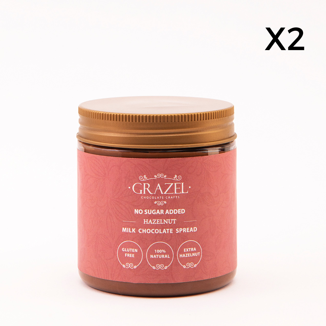 Bundle of 2 Sugar Free Milk Chocolate Spread - Hazelnut 285 gr