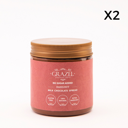 Bundle of 2 Sugar Free Milk Chocolate Spread - Hazelnut 285 gr