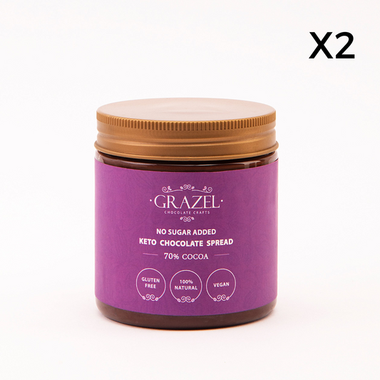 Bundle of 2 Sugar Free keto Dark Chocolate Spread - 285 gr