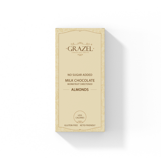 Sugar free Milk Chocolate - Almonds - Classic Bar