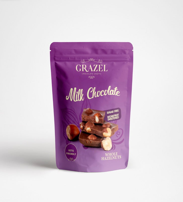 Sugar free Milk Chocolate Whole Hazelnuts